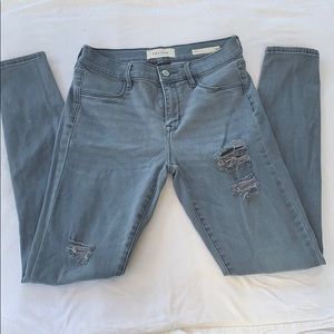 Pacsun Distressed Gray Stretch Jeggings
